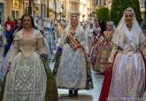 Mil falleros de Valencia protagonizan una ofrenda a la Virgen en Cartagena