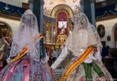 Mil falleros de Valencia protagonizan una ofrenda a la Virgen en Cartagena