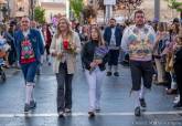 Mil falleros de Valencia protagonizan una ofrenda a la Virgen en Cartagena