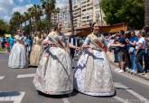 Desfile de moros y cristianos juntos a cartathagineses y romanos, fallas en Cartagena