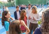 Visita a las nuevas pistas de tenis del Pabell�n Central y clausura del curso de la Escuela municipal de tenis