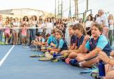 Visita a las nuevas pistas de tenis del Pabell�n Central y clausura del curso de la Escuela municipal de tenis