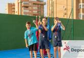 Visita a las nuevas pistas de tenis del Pabell�n Central y clausura del curso de la Escuela municipal de tenis