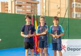 Visita a las nuevas pistas de tenis del Pabell�n Central y clausura del curso de la Escuela municipal de tenis