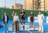 Visita a las nuevas pistas de tenis del Pabell�n Central y clausura del curso de la Escuela municipal de tenis