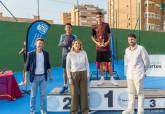 Visita a las nuevas pistas de tenis del Pabell�n Central y clausura del curso de la Escuela municipal de tenis