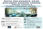Cartel de la VI Ruta solidaria de Autismo Somos Todos